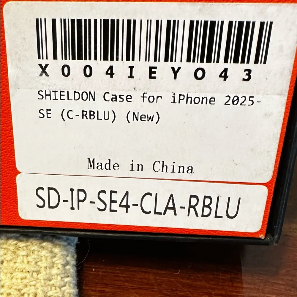 Shieldon Genuine Blue Leather  SE iPhone Case 2025